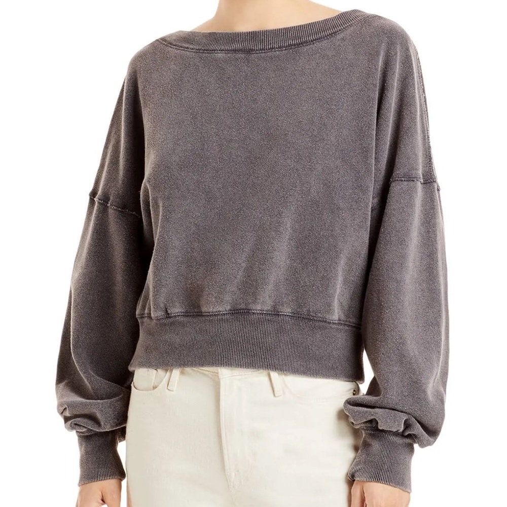 Free People Dark Gray Sweatshirt - Picture 3 of 12